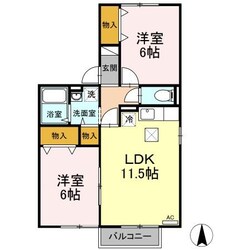 カルフール松本Aの物件間取画像